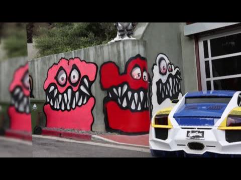 VIDEO : Chris Brown's Murals Divide The Neighborhood
