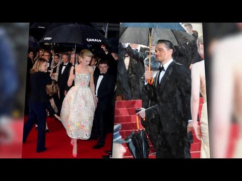 VIDEO : Nicole Kidman And Leonardo DiCaprio Get Wet At Rain-Soaked Cannes Film Festival Opening