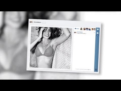 VIDEO : Miranda Kerr Poses In A Lacy Bra