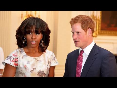 VIDEO : Prince Harry Meets Michelle Obama As He Brings Out The Ladies At The White House