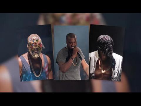 VIDEO : Kanye West Can't Mask Controversial Concert Merchandise
