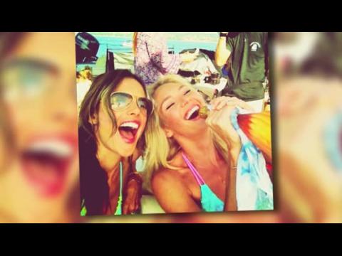 VIDEO : Alessandra Ambrosio and Candice Swanepoel Show Off Their Bikini Bodies in St Tropez
