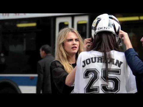 VIDEO : Cara Delevingne Straps on Football Gear For DKNY