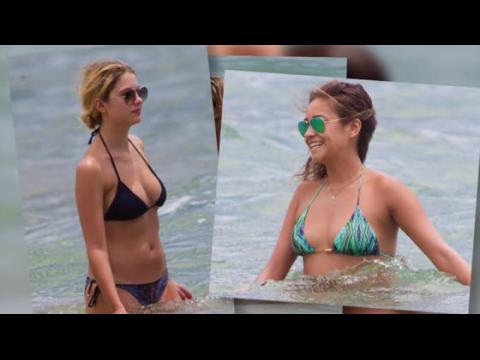 VIDEO : Ashley Benson and Shay Mitchell show of their Pretty Little Bikinis