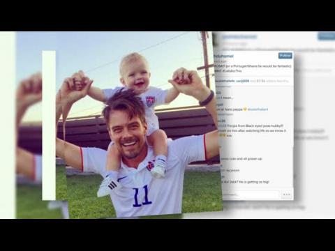 VIDEO : Josh Duhamel Cheers On U.S. World Cup Soccer Team With Baby