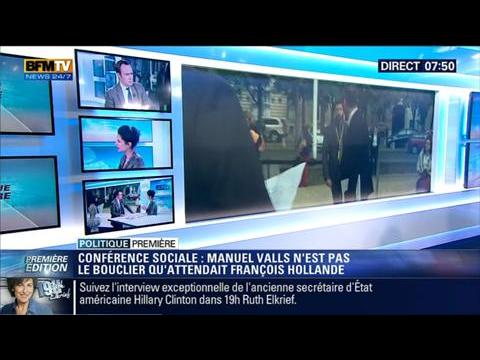 Politique Première: Conférence sociale: "François Hollande, le Premier ministre de Manuel Valls" - 08/07