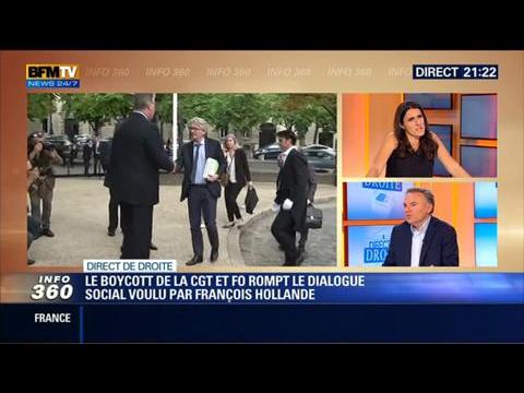 Direct de Droite: La CGT et FO boycottent la conférence sociale de François Hollande - 07/07