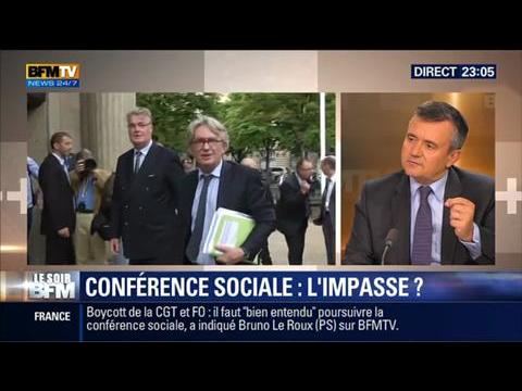 Le Soir BFM: Avec le boycott de la CGT et FO, la conférence sociale est-elle dans l'impasse ? - 07/07 4/6