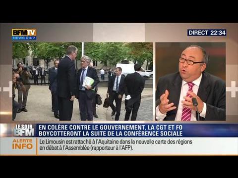 Le Soir BFM: Conférence sociale: le dialogue social est-il dans l'impasse ? - 07/07 1/6