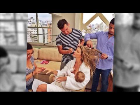 VIDEO : Gisele Bundchen Shares Breastfeeding Picture While Multitasking
