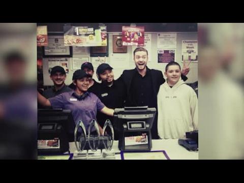 VIDEO : Justin Timberlake Instagrams Post People's Choice Awards Meal at Taco Bell