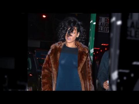 VIDEO : Rihanna Wears Transparent Blue Dress For Night Out