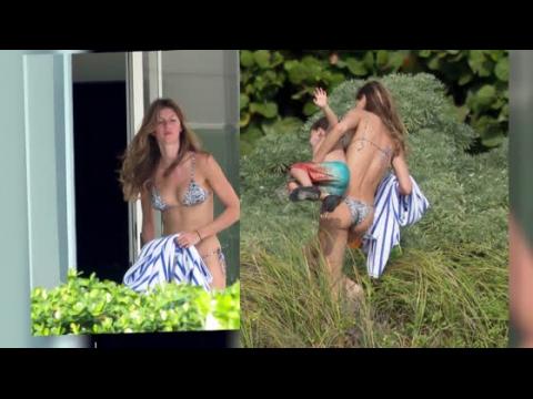 VIDEO : Gisele Bndchen s'amuse en bikini