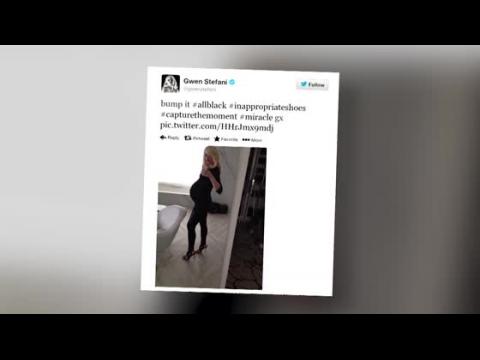 VIDEO : Gwen Stefani muestra su barriga de embarazo