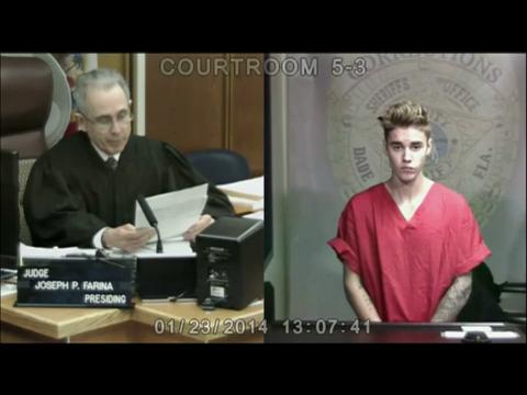 VIDEO : Justin Bieber devant le juge pour conduite en tat d'ivresse