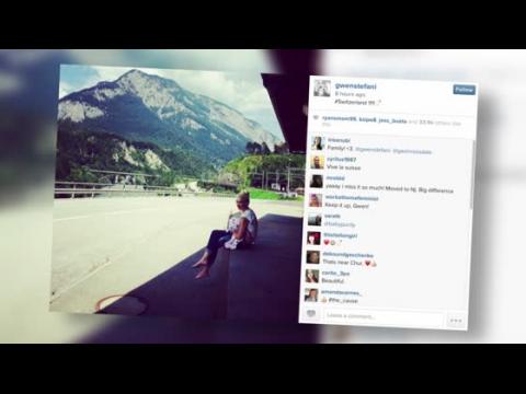 VIDEO : Gwen Stefani Nurses Her Son Apollo While in Switzerland