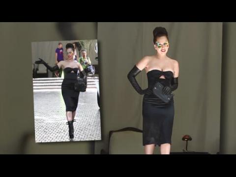 VIDEO : Lady Gaga Risks A Wardrobe Malfunction In A Super Tight Cut-Out Dress