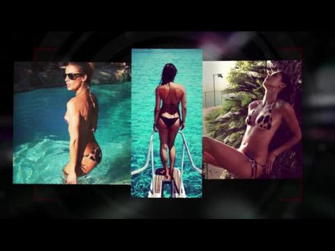 VIDEO : Elisabetta Canalis Shows Off Bikini Body While Poolside
