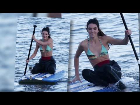 VIDEO : Bikini-Clad Kendall Jenner Enjoys A Paddleboarding Session