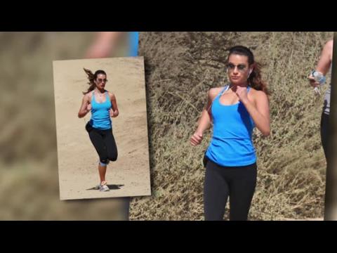 VIDEO : Glee Star Lea Michele Leaps Through Cali Park
