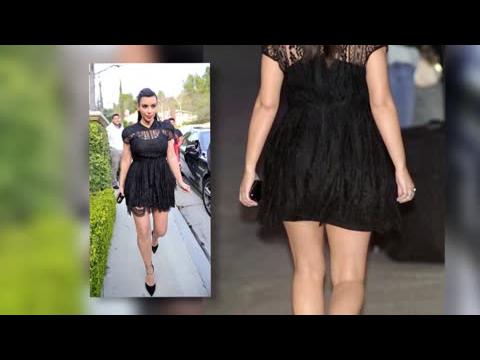 VIDEO : Kim Kardashian dans une robe en dentelle dit que son bb n'apparatra pas  la tl