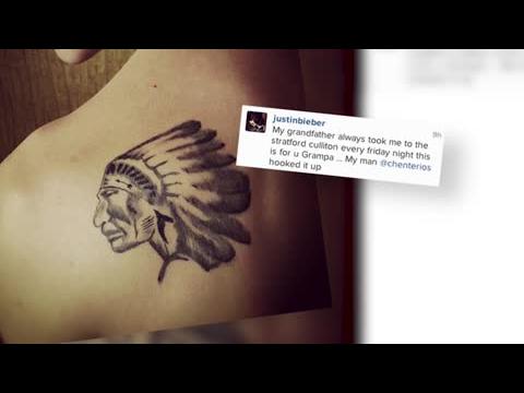 VIDEO : Justin Bieber montre son nouveau tatouage