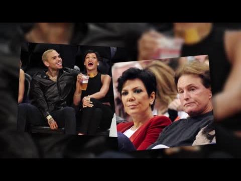 VIDEO : Rihanna, Chris Brown et les Kardashian assistent à un match des Lakers