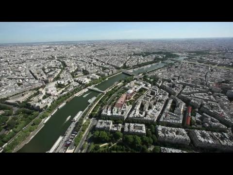 View of the Seine River and Bridges - Paris, France