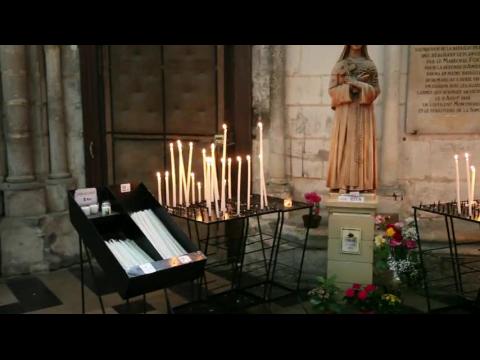 Cathedral of Our Lady of Amiens, Interior, South Choir Aisle, Statue of St. Rita - Amiens  - France