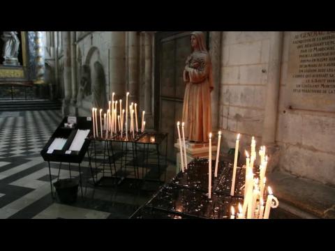 Cathedral of Our Lady of Amiens, Interior, South Choir Aisle, Statue of St. Rita - Amiens  - France