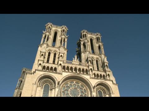 Laon Cathedral (Cathedrale Notre-Dame de Laon), Cathedral Facade - Laon, France